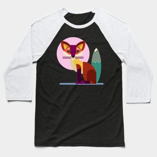 Fox Geometric Design Baseball T-Shirt